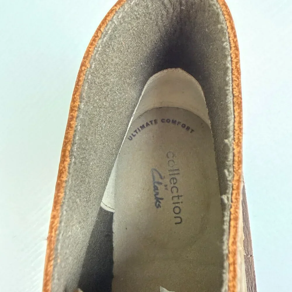 Like New Clarks Bushacre Chukka Boots in Beewax Leather